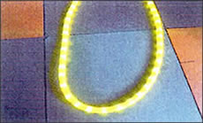 光る繊維ロープ